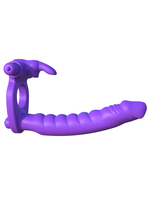 Fantasy C-Ringz Silicone Double Penetrator Rabbit - Purple PD5819-12