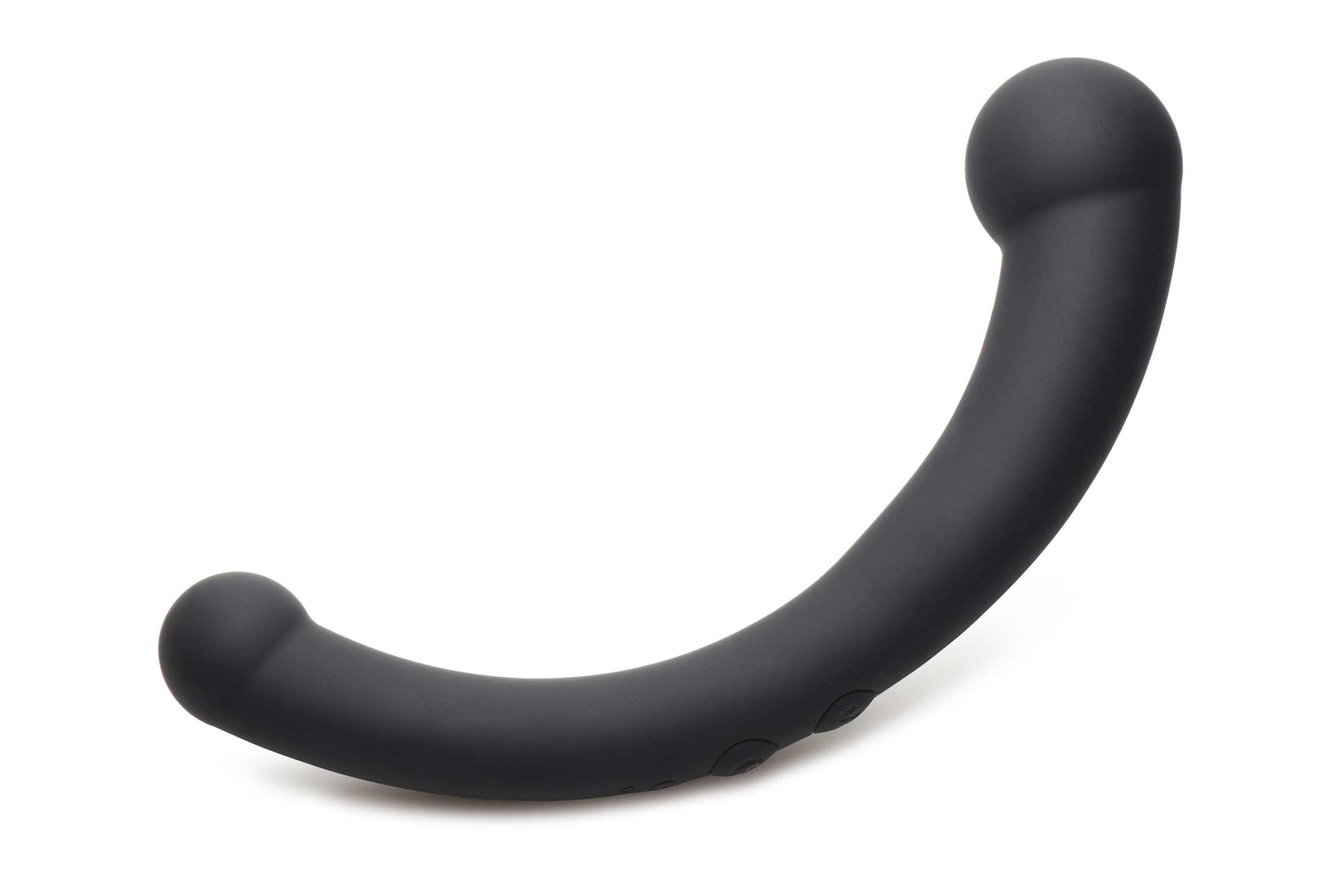 10x Vibra-Crescent Silicone Dual Ended Dildo -  Black MS-AH112-BLK