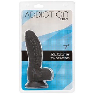 Addiction Brandon Glow in the Dark Dildo W/ Balls-Pink 7.5"