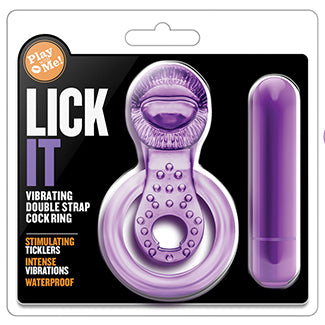 Play With Me Dual Vibrating Cockring-Purple