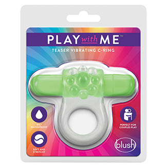 Play with Me Bull Vibrating C-Ring-Blue