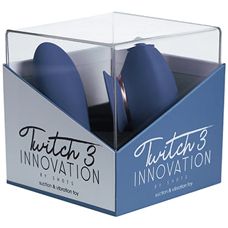 Shots Innovation Twitch 3 Rechargeable Vibrator & Suction-Burgundy