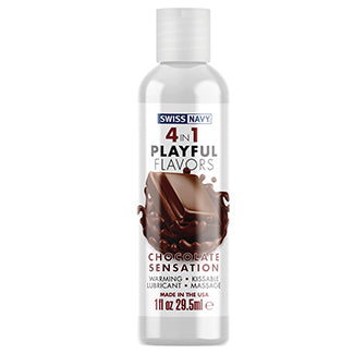 Swiss Navy 4 In 1 Playful Flavors-Chocolate Sensation 4oz