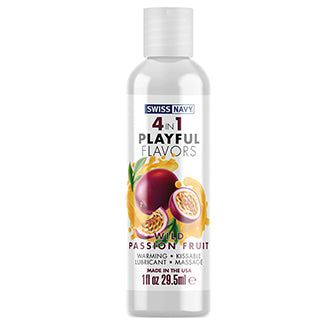 Swiss Navy 4 In 1 Playful Flavors-Wild Passion Fruit 4oz