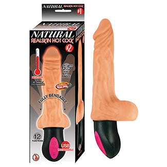 Natural Realskin Hot Cock #3-Flesh 8"