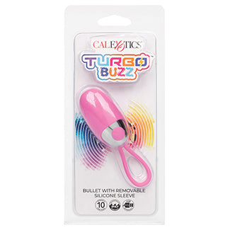 Turbo Buzz Bullet with Removable Silicone Sleeve-Purple