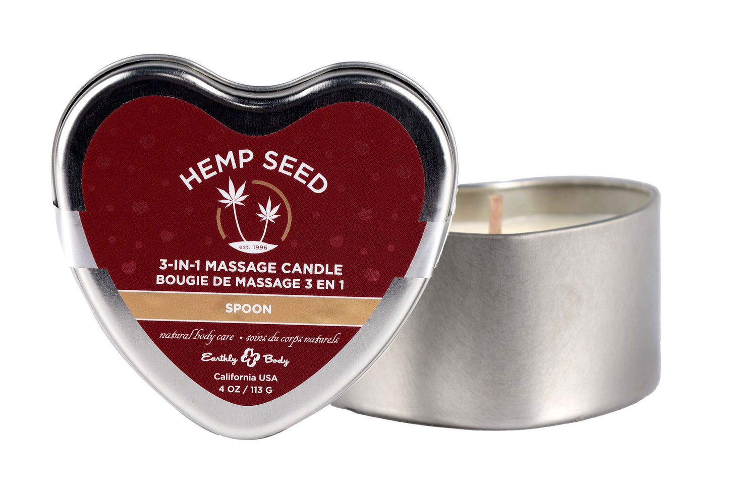 3-in-1 Massage Candle - Spoon - 4 Oz EB-HSCV023C