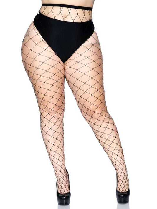 Fence Net Pantyhose - Queen - Black LA-9905QBLKQ