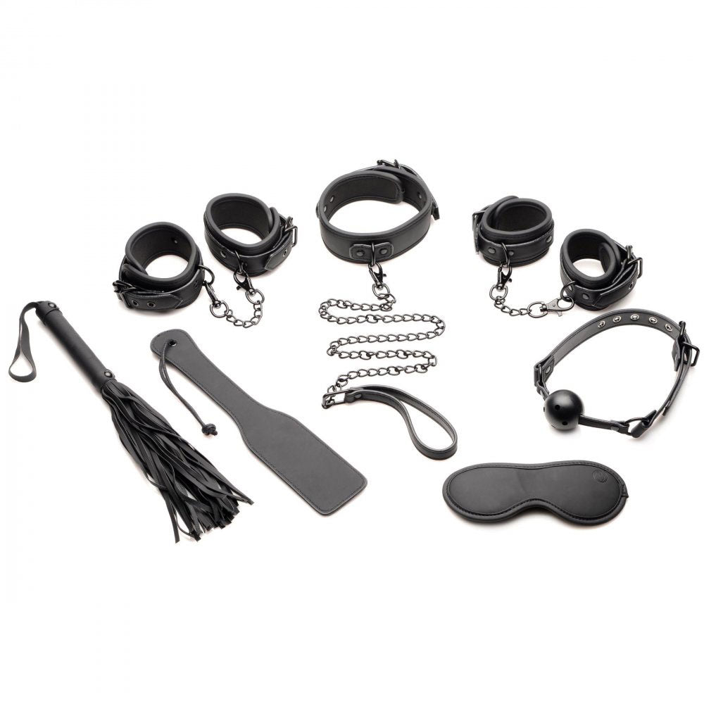 Master of Kink 10 Piece Deluxe Bondage Set - Black MS-AG958-BLK